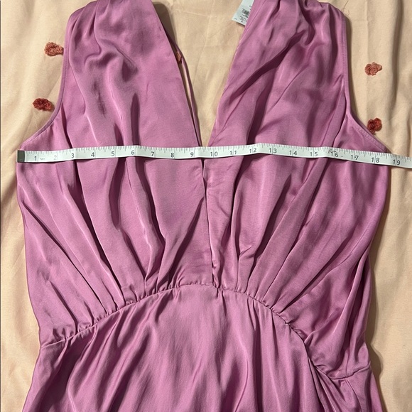 NWT Banana Republic Jessie Satin Maxi Dress Orchid Pink Large Tall Romantic - Picture 3 of 15